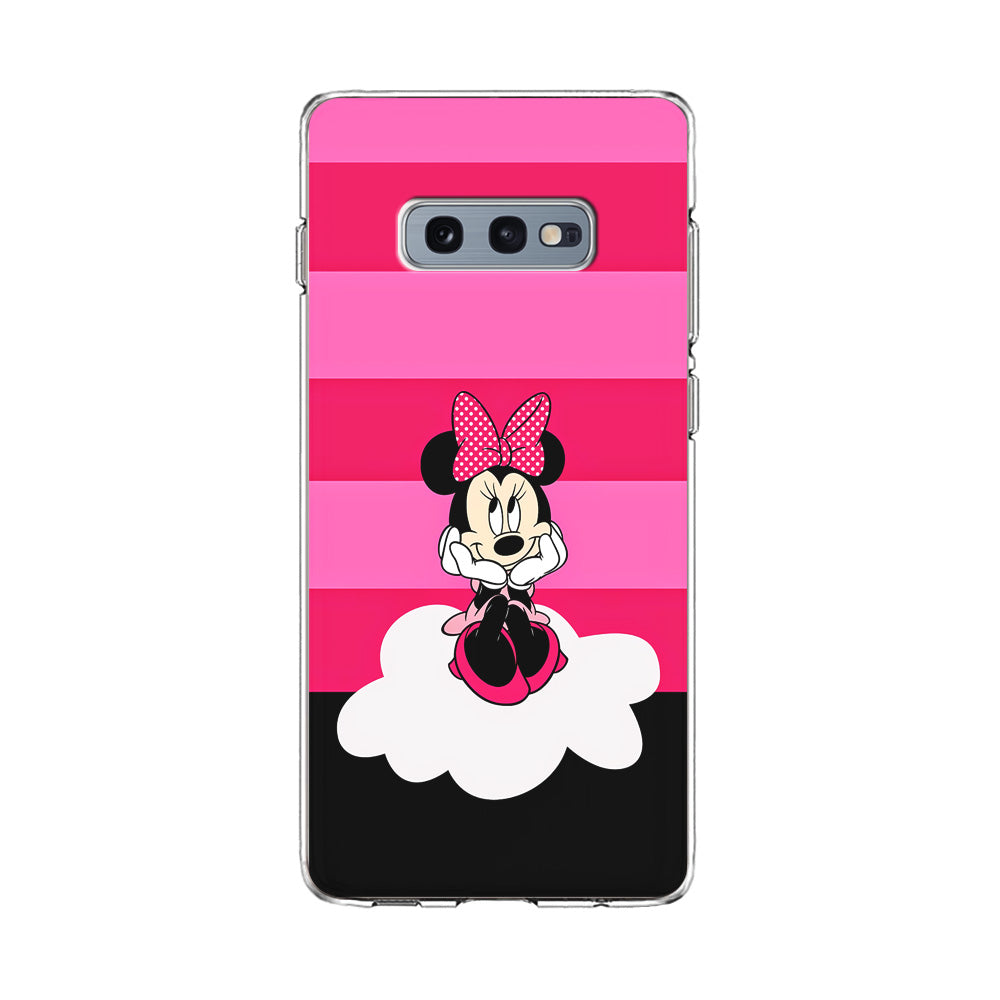 Minnie Mouse Pink Stripe Samsung Galaxy S10E Case