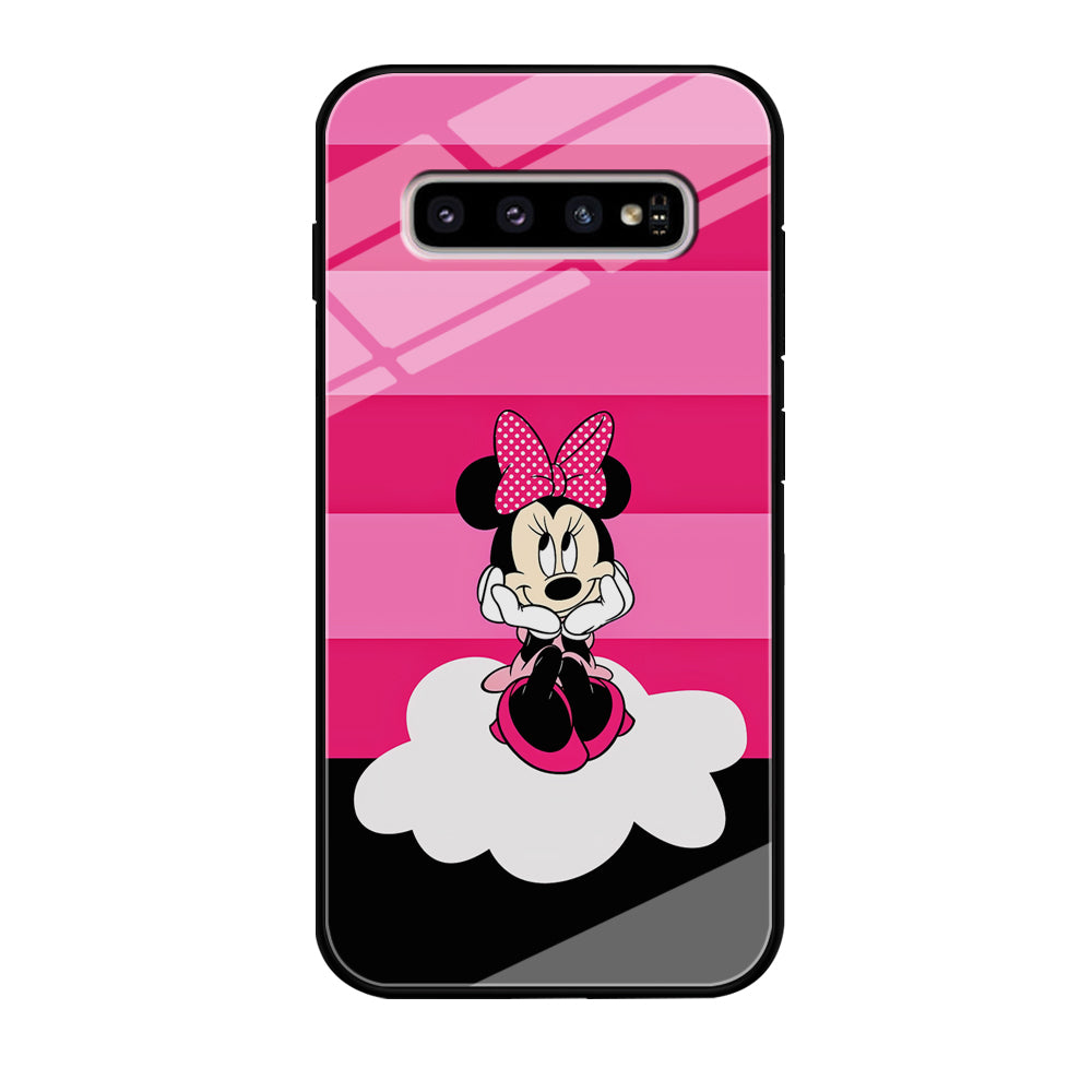 Minnie Mouse Pink Stripe Samsung Galaxy S10 Plus Case