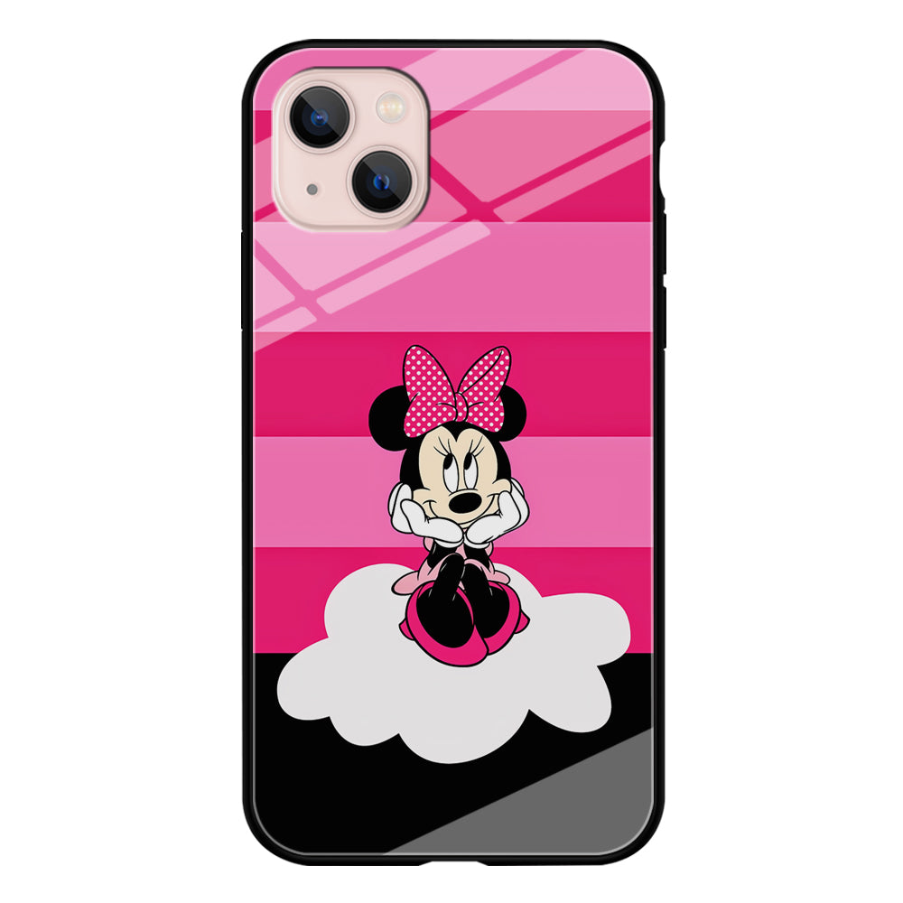 Minnie Mouse Pink Stripe iPhone 14 Plus Case