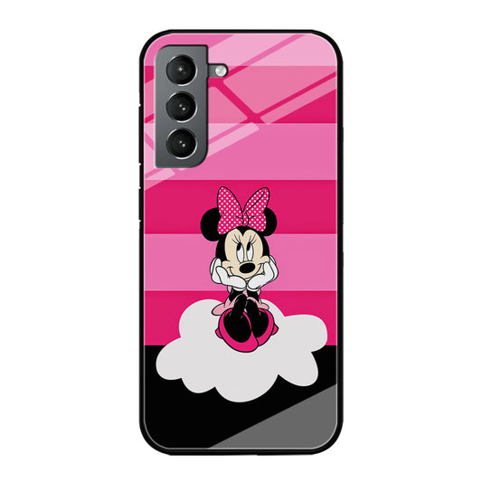 Minnie Mouse Pink Stripe Samsung Galaxy S24 Plus Case-Phone Case-Tempered Glass Case-Altracase