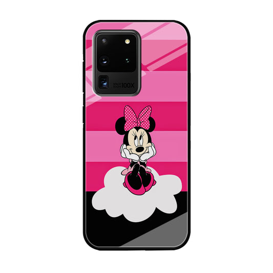 Minnie Mouse Pink Stripe Samsung Galaxy S21 Ultra Case