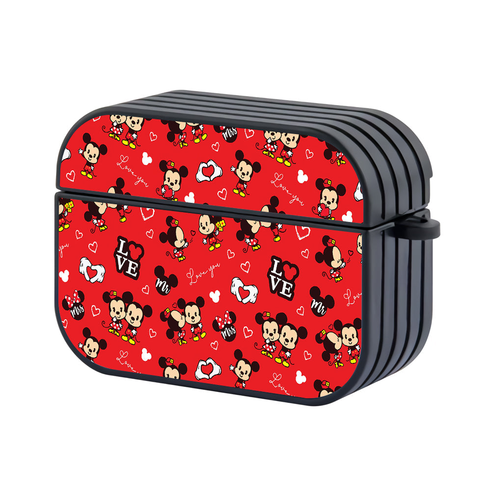 Minnie and Mickey Red Pattern Apple AirPods Pro 3 Case-AirPods Pro 3 Case-Altracase