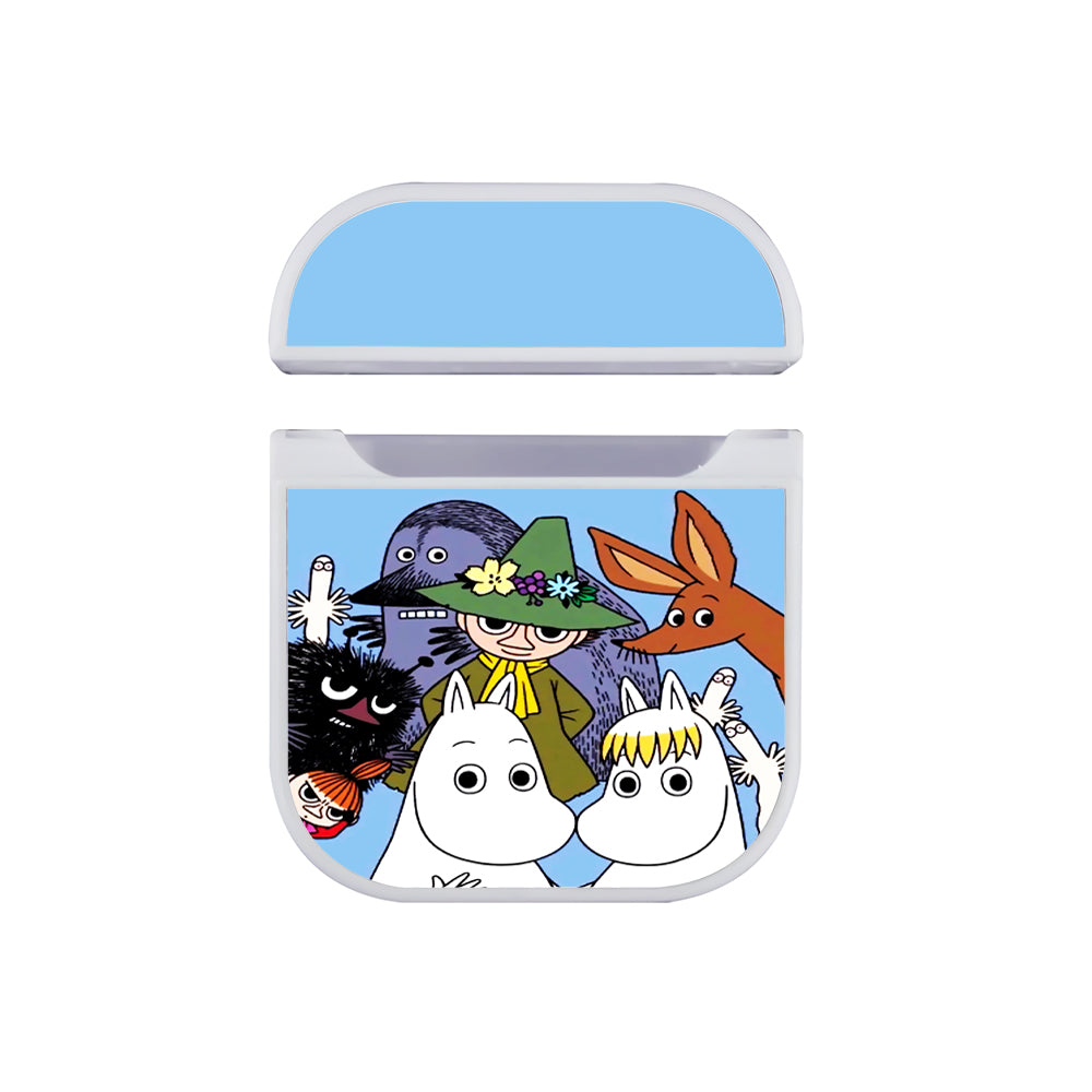 Moomins and Friends Cartoon Hard Plastic Case Cover For Apple Airpods