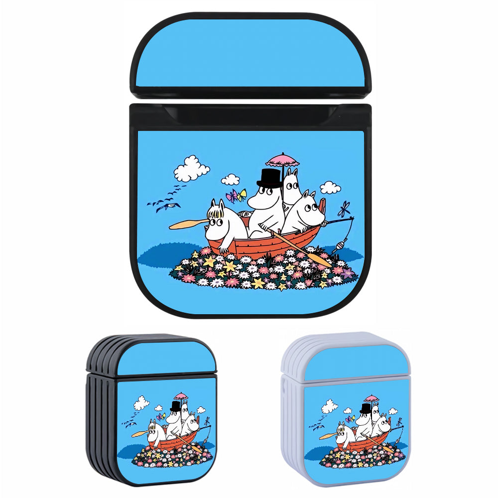 Moomins in The Boat Cartoon Hard Plastic Case Cover For Apple Airpods