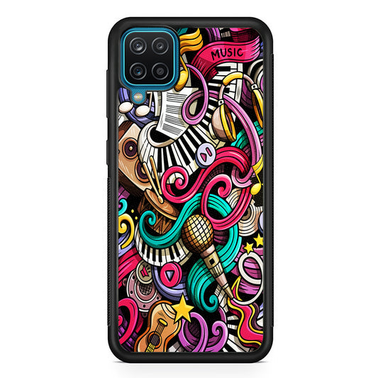 Music Doodle Art Samsung Galaxy A12 Case