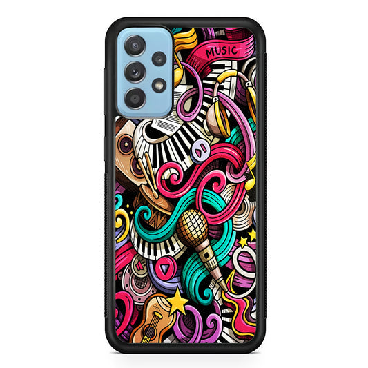 Music Doodle Art Samsung Galaxy A52 Case