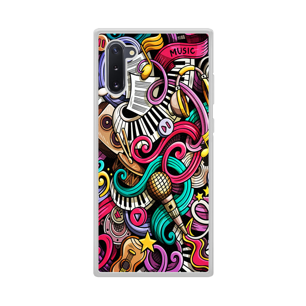 Music Doodle Art Samsung Galaxy Note 10 Case