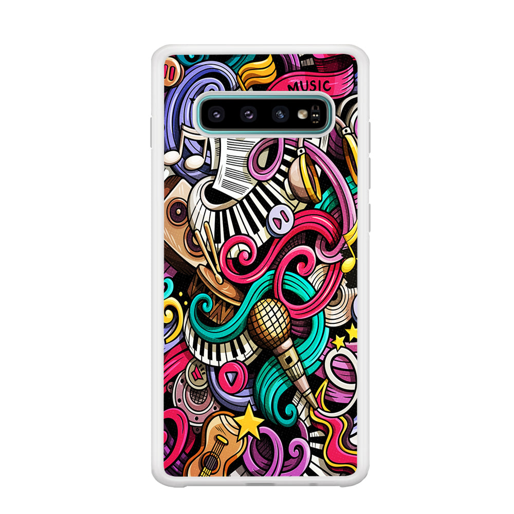 Music Doodle Art Samsung Galaxy S10 Plus Case