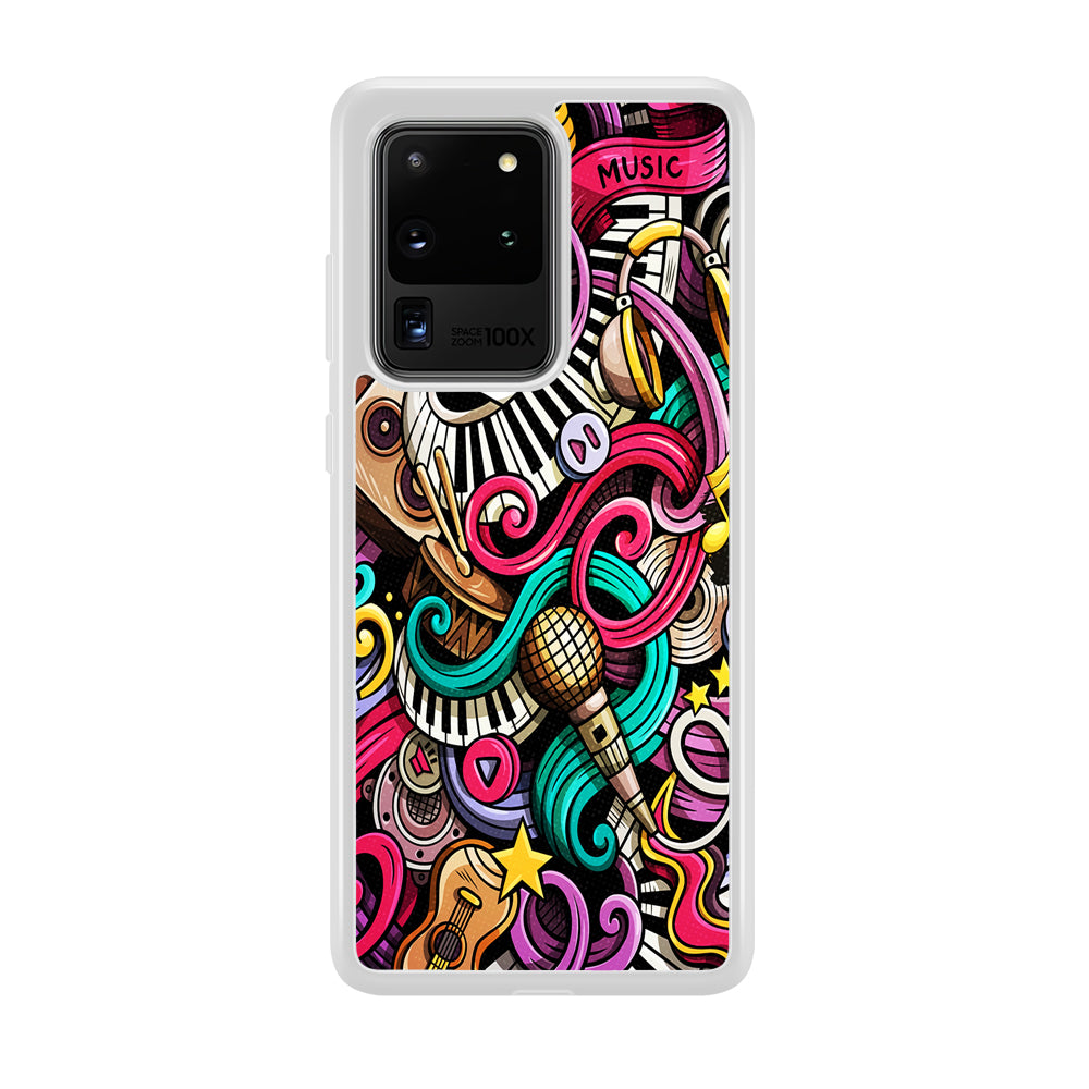 Music Doodle Art Samsung Galaxy S20 Ultra Case