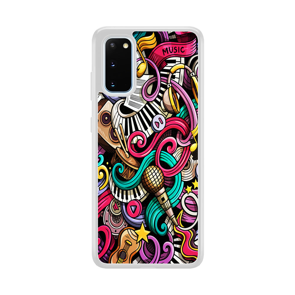 Music Doodle Art Samsung Galaxy S20 Case