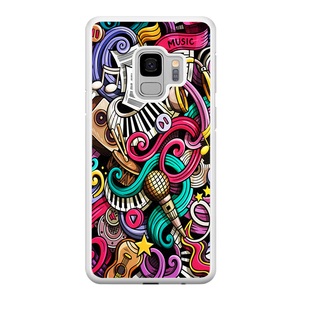 Music Doodle Art Samsung Galaxy S9 Case