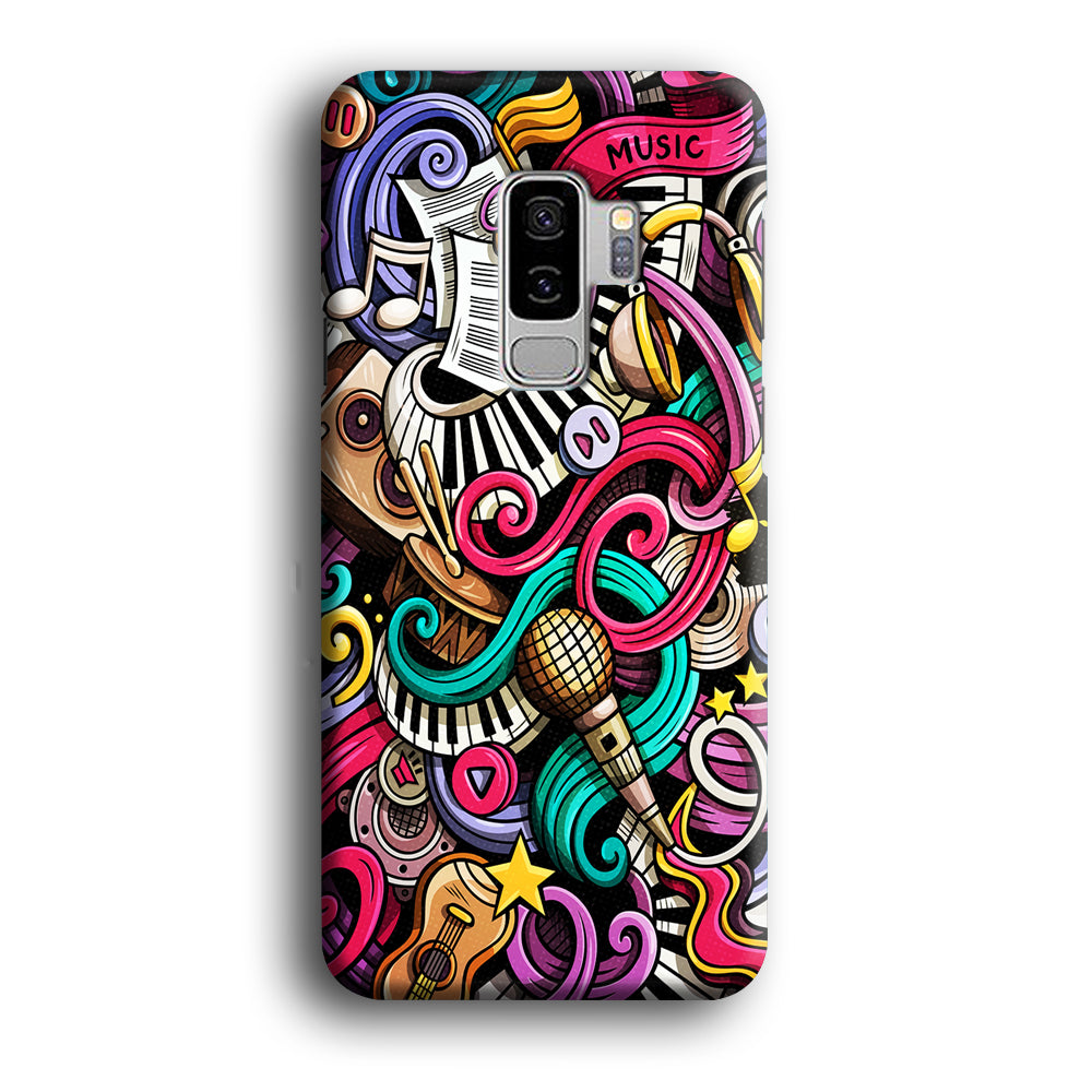 Music Doodle Art Samsung Galaxy S9 Plus Case