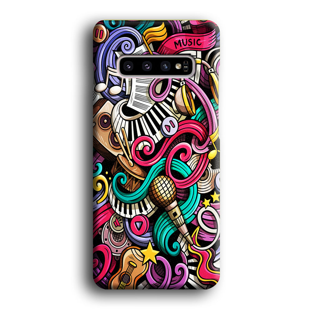 Music Doodle Art Samsung Galaxy S10 Plus Case