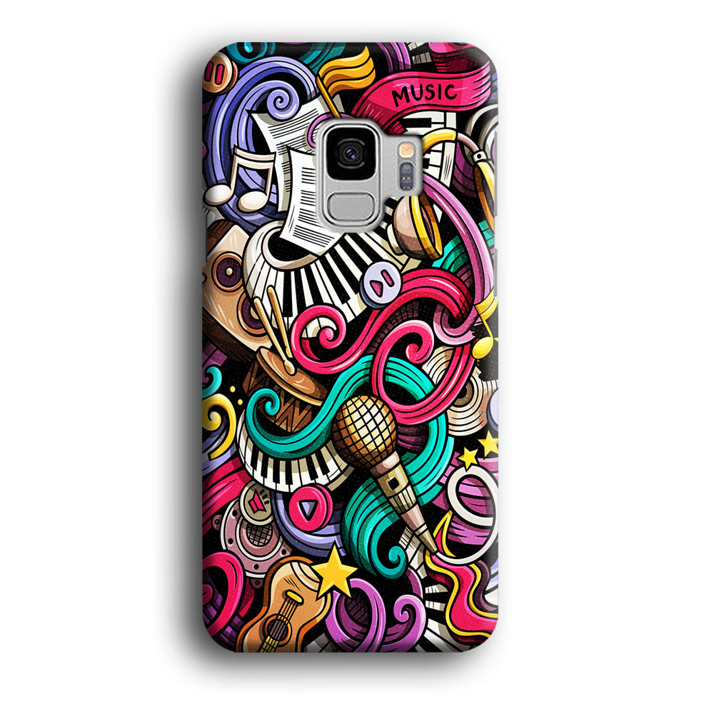 Music Doodle Art Samsung Galaxy S9 Case