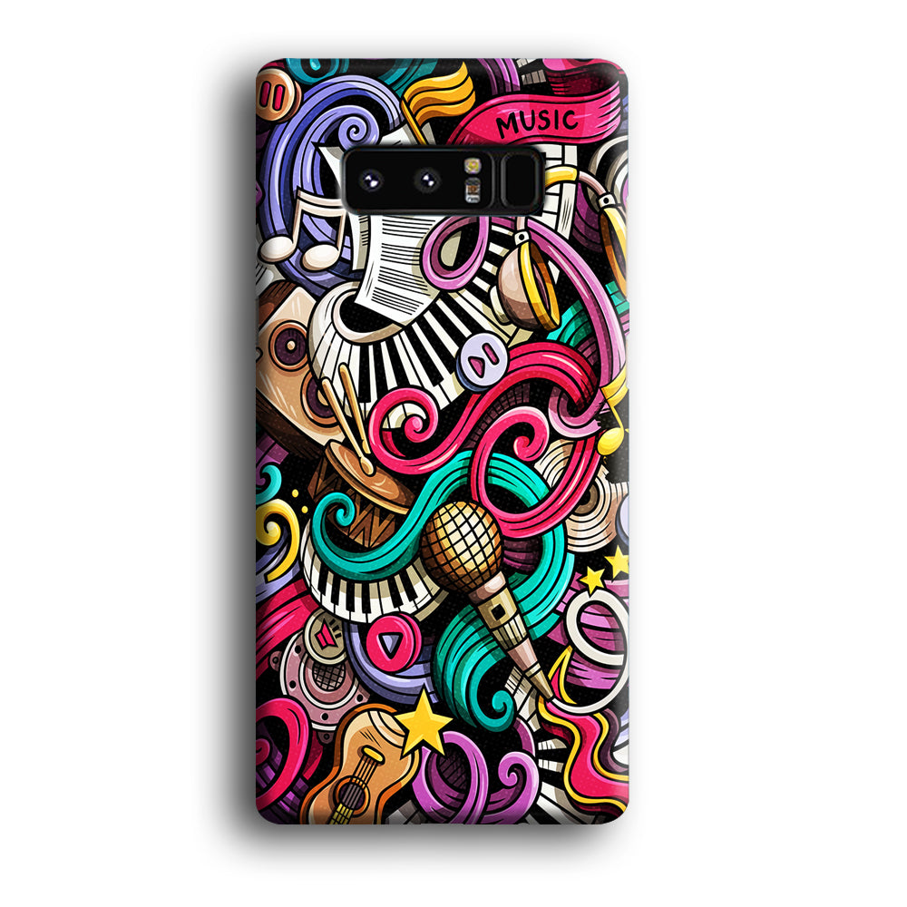 Music Doodle Art Samsung Galaxy Note 8 Case