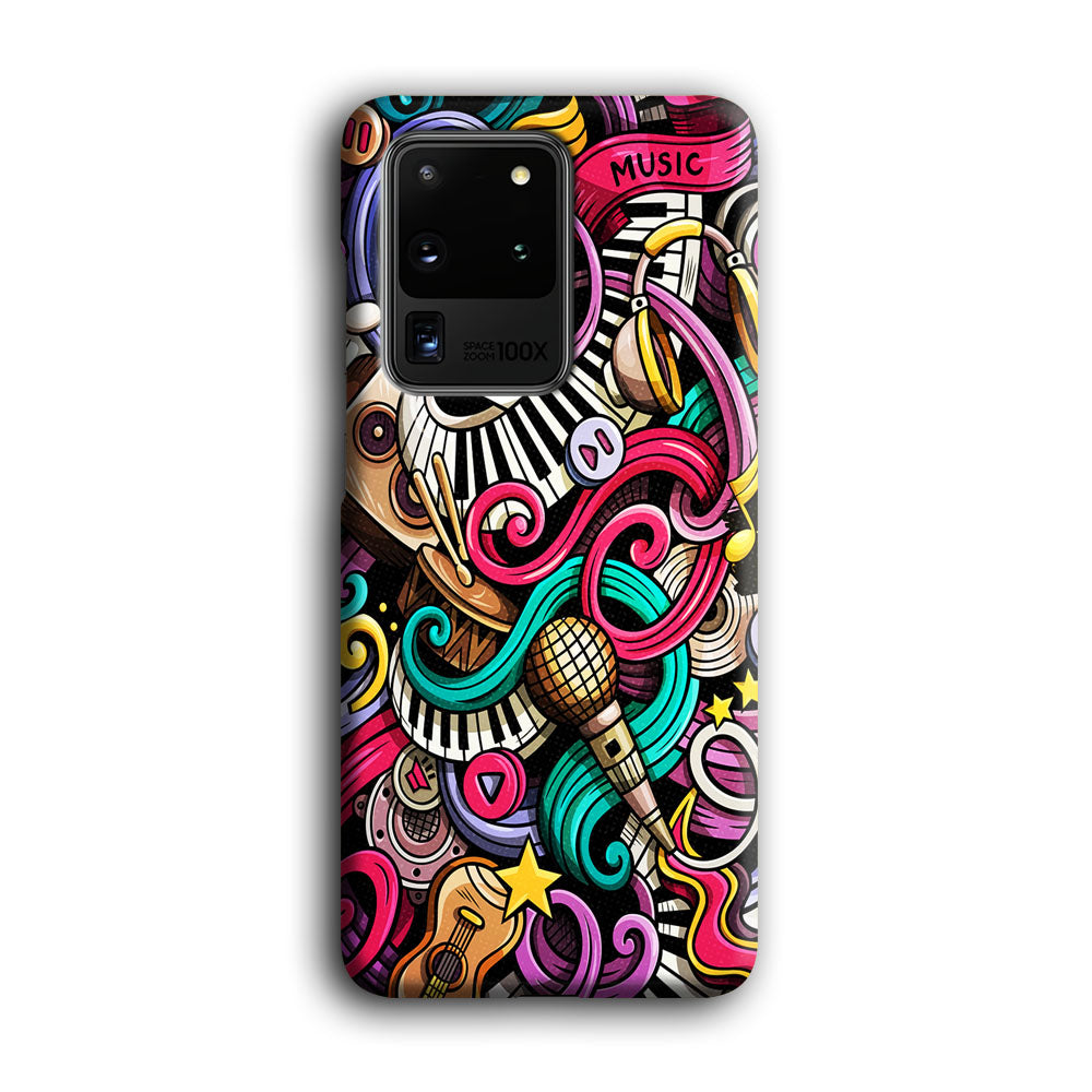 Music Doodle Art Samsung Galaxy S20 Ultra Case