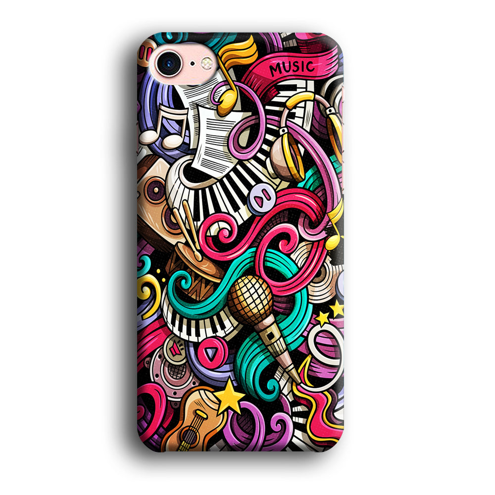 Music Doodle Art iPhone SE 2020 Case