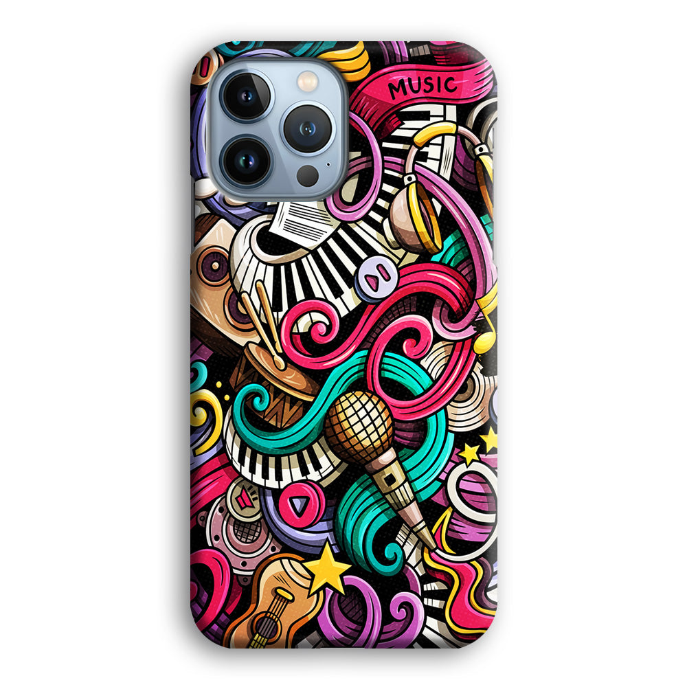Music Doodle Art iPhone 14 Pro Max Case