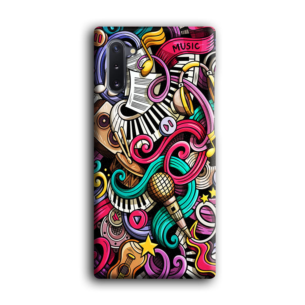 Music Doodle Art Samsung Galaxy Note 10 Case