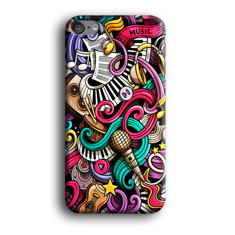 Music Doodle Art iPod Touch 6 Case