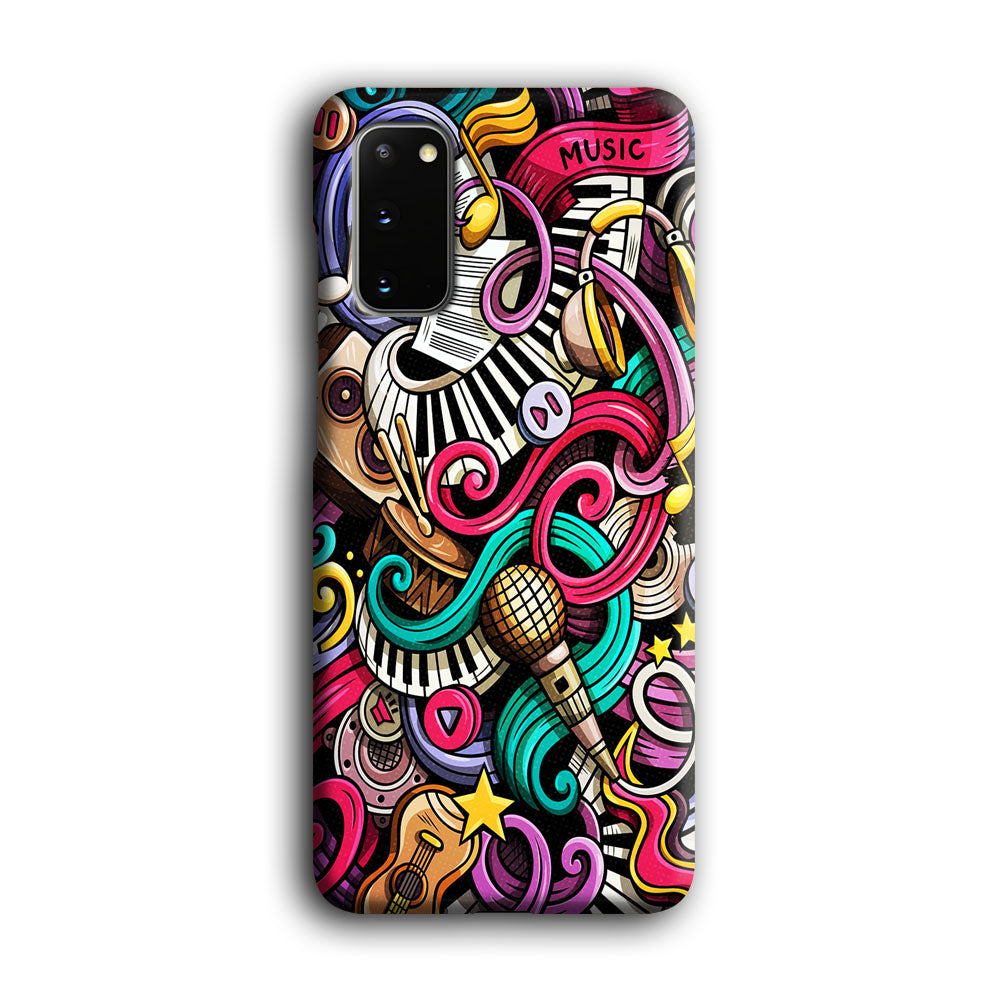 Music Doodle Art Samsung Galaxy S20 Case