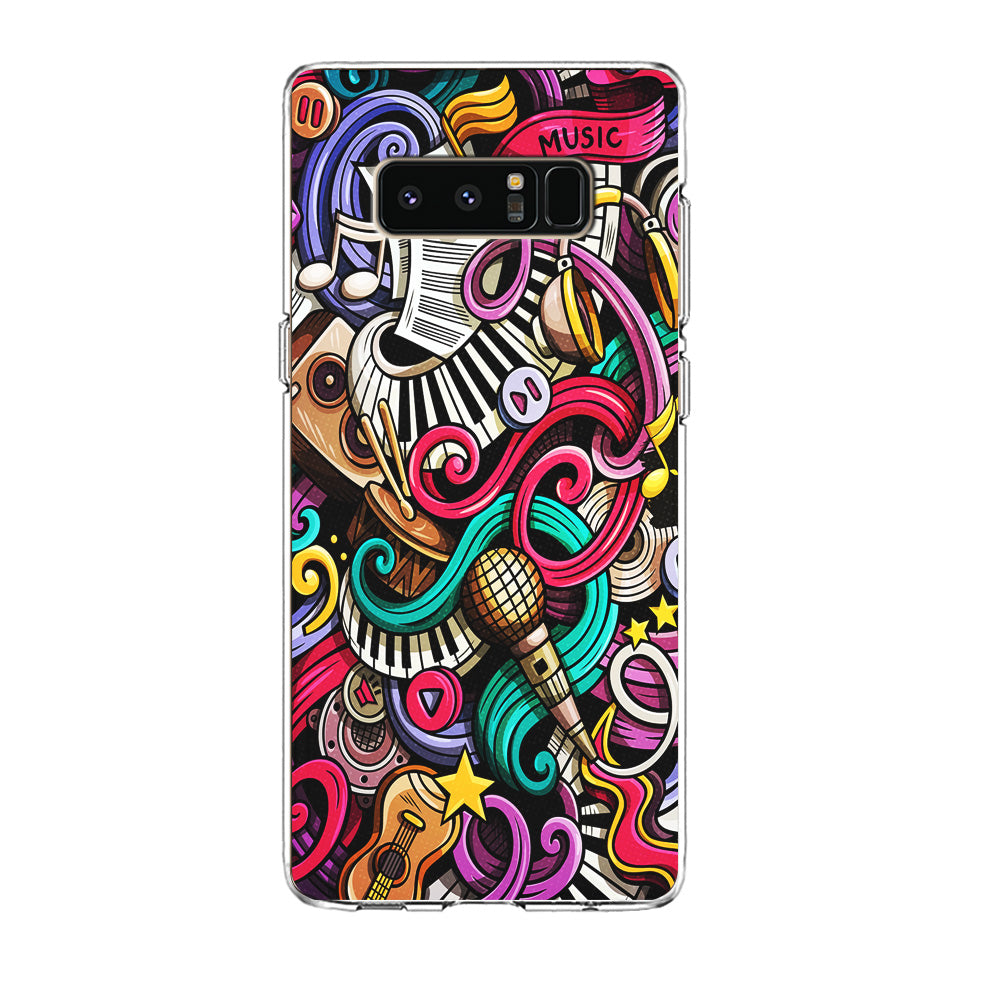 Music Doodle Art Samsung Galaxy Note 8 Case