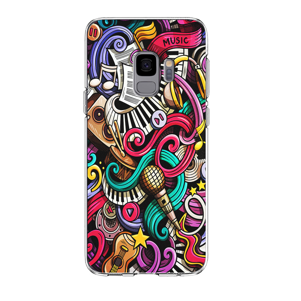 Music Doodle Art Samsung Galaxy S9 Case