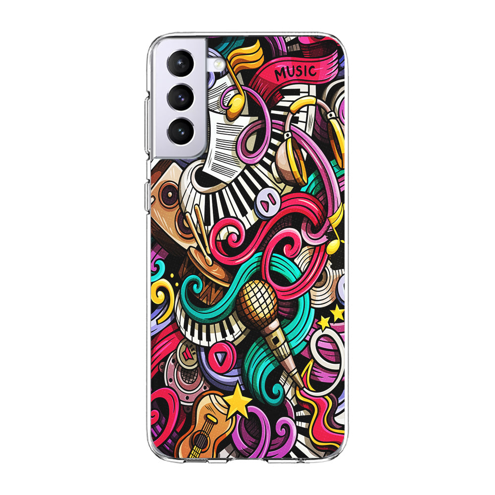 Music Doodle Art Samsung Galaxy S21 Plus Case