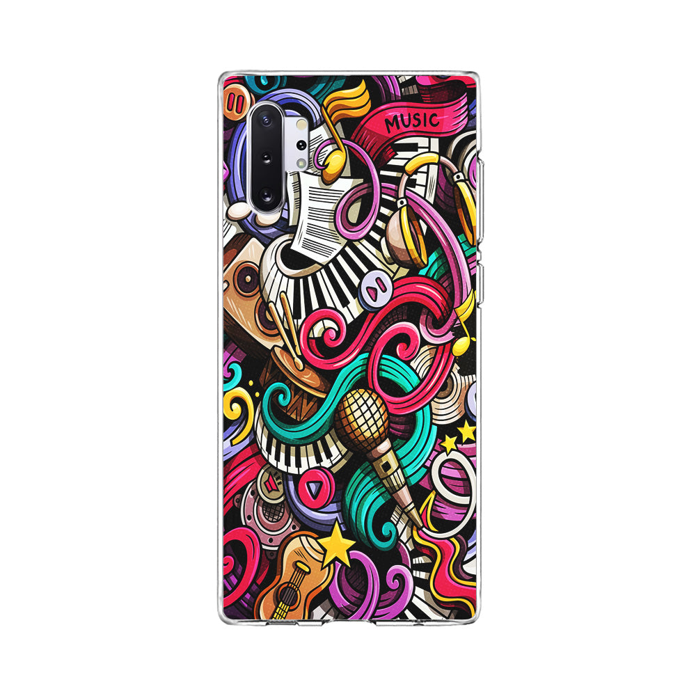 Music Doodle Art Samsung Galaxy Note 10 Plus Case