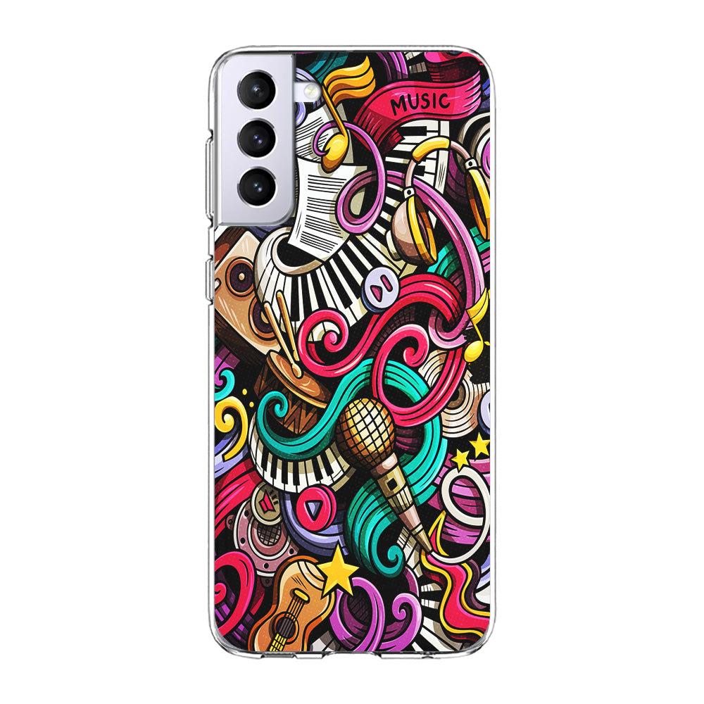 Music Doodle Art Samsung Galaxy S24 Plus Case-Phone Case-Clear Soft Case-Altracase