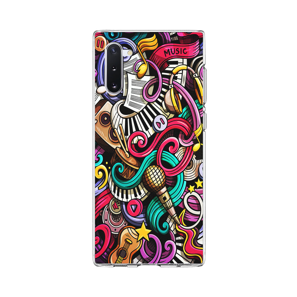 Music Doodle Art Samsung Galaxy Note 10 Case