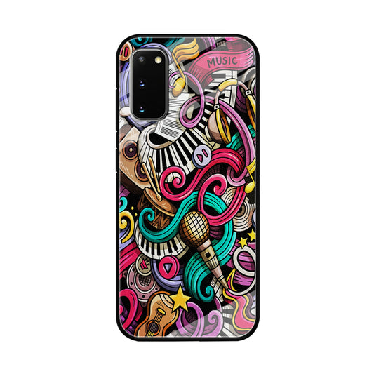 Music Doodle Art Samsung Galaxy S20 Case