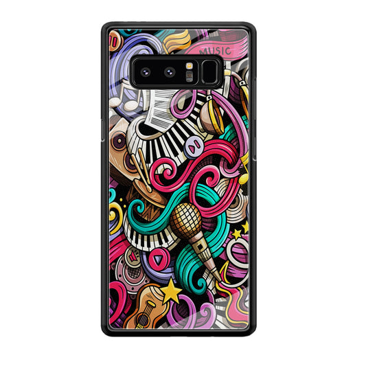 Music Doodle Art Samsung Galaxy Note 8 Case