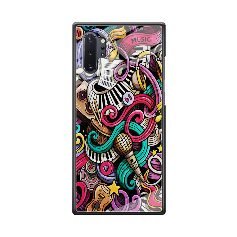 Music Doodle Art Samsung Galaxy Note 10 Plus Case