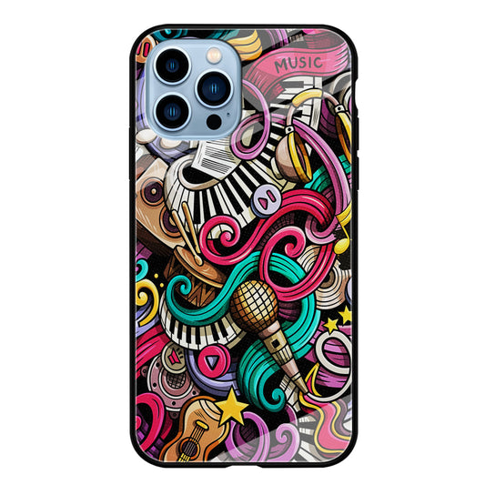 Music Doodle Art iPhone 14 Pro Max Case-Phone Case-Tempered Glass Case-Altracase