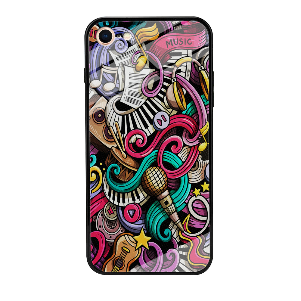 Music Doodle Art iPhone SE 2020 Case