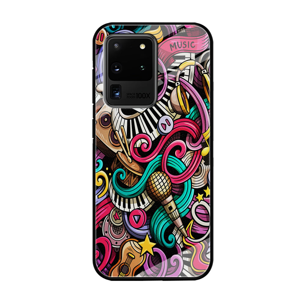 Music Doodle Art Samsung Galaxy S20 Ultra Case