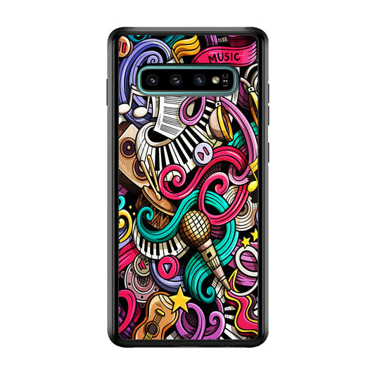 Music Doodle Art Samsung Galaxy S10 Plus Case