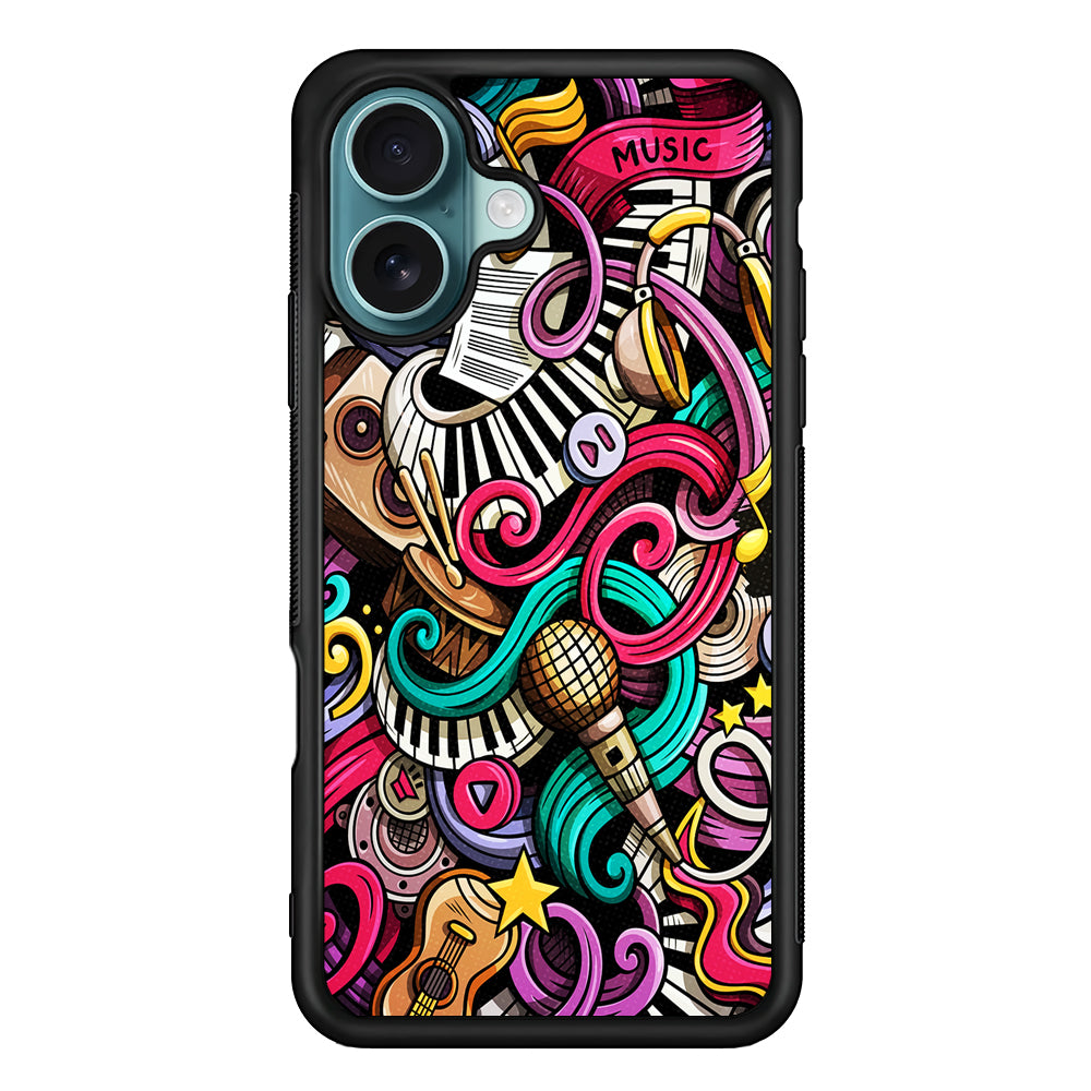 Music Doodle Art iPhone 16 Case - Altracase