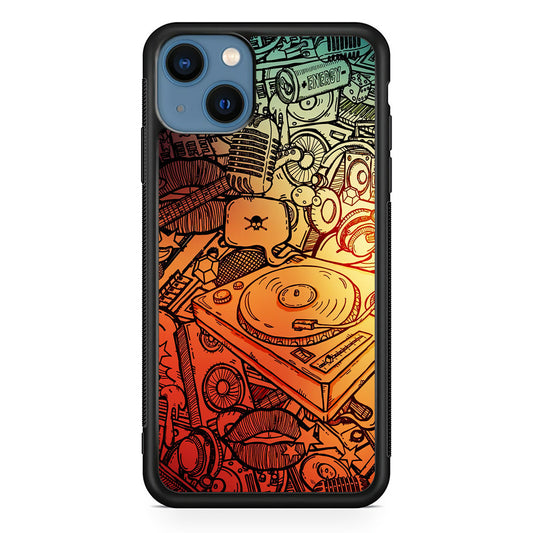 Music Graffiti Art iPhone 14 Plus Case-Phone Case-Rubber Black (2D Case)-Altracase