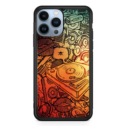 Music Graffiti Art iPhone 14 Pro Case-Phone Case-Rubber Black (2D Case)-Altracase