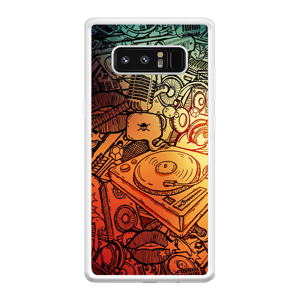 Music Graffiti Art Samsung Galaxy Note 8 Case