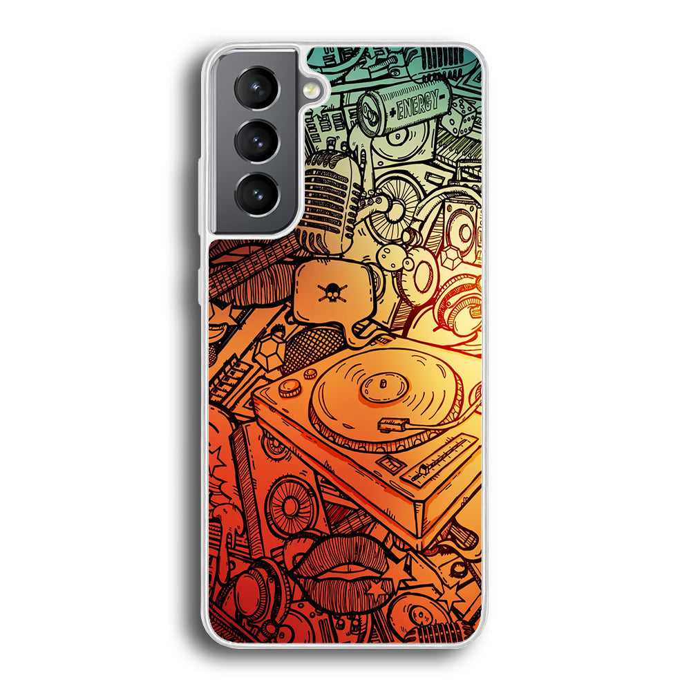 Music Graffiti Art Samsung Galaxy S24 Plus Case-Phone Case-Rubber White (2D Case)-Altracase