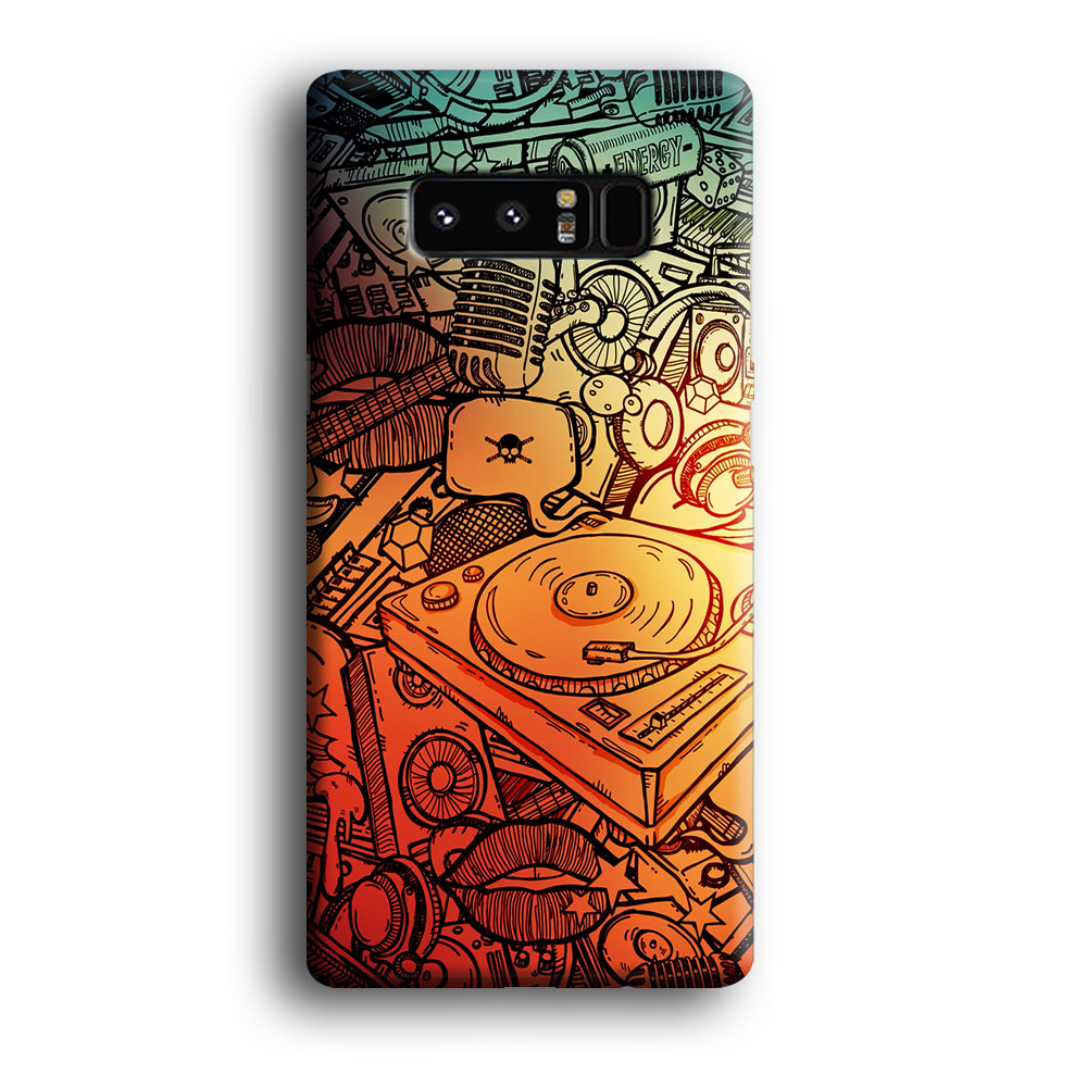 Music Graffiti Art Samsung Galaxy Note 8 Case