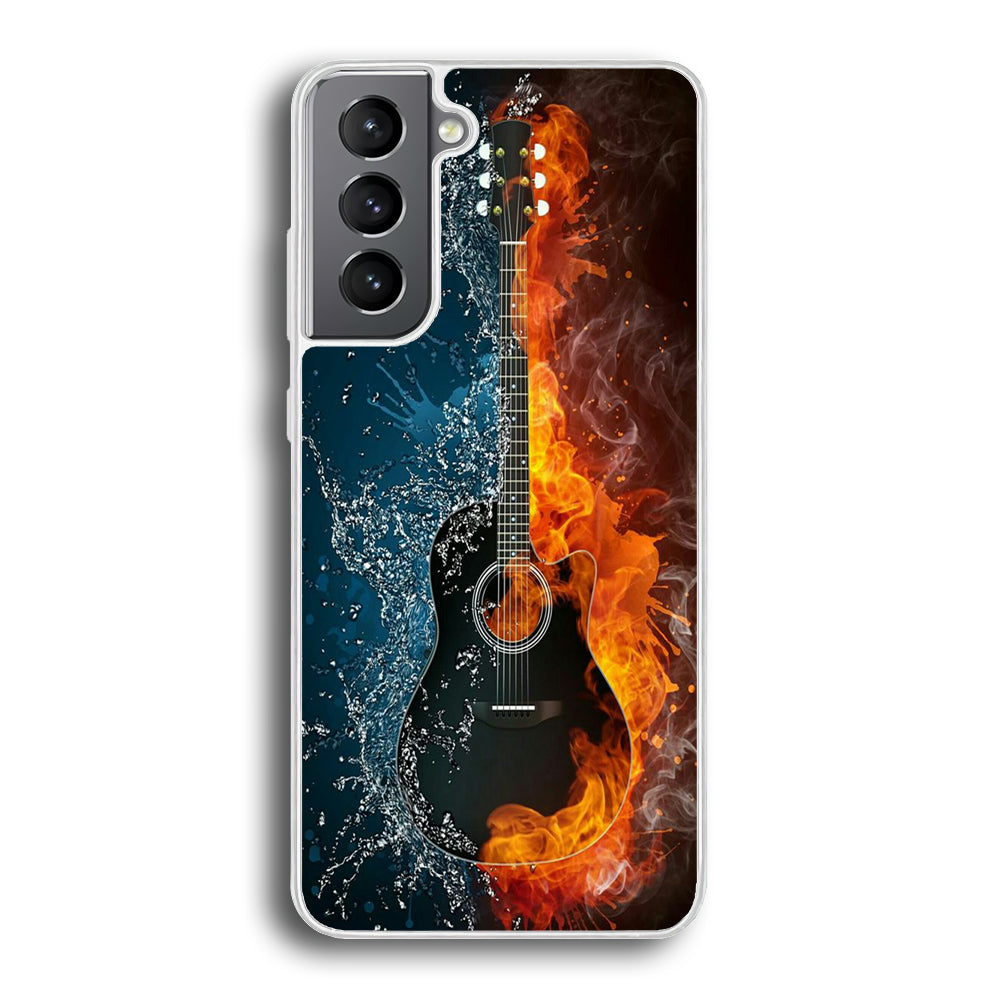 Music Guitar Art 002 Samsung Galaxy S24 Plus Case-Phone Case-Rubber White (2D Case)-Altracase