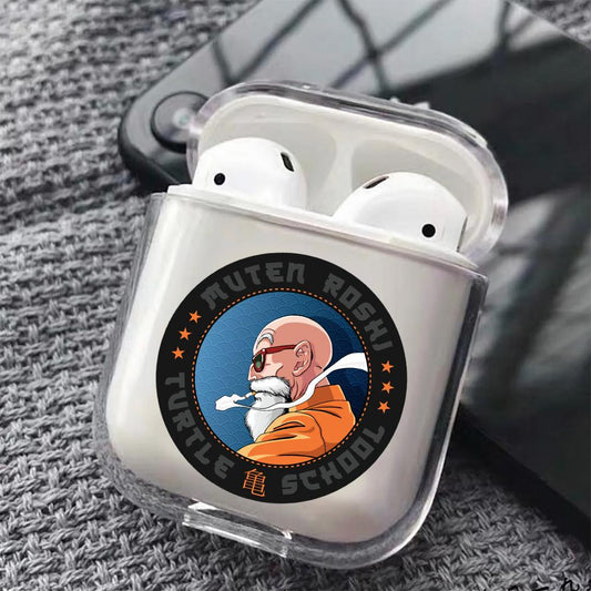 Muten Roshi Turtle School Hard Plastic Protective Clear Case Cover For Apple Airpods-AirPod Case-Altracase