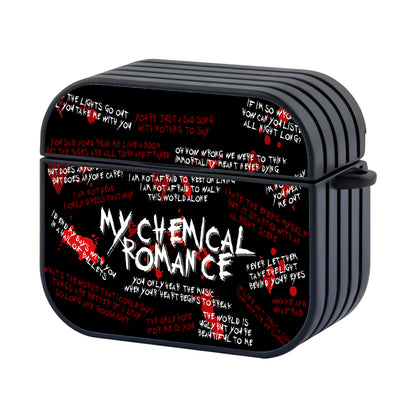 My Chemical Romance Lyrics Hard Plastic Case Cover For Apple Airpods 3