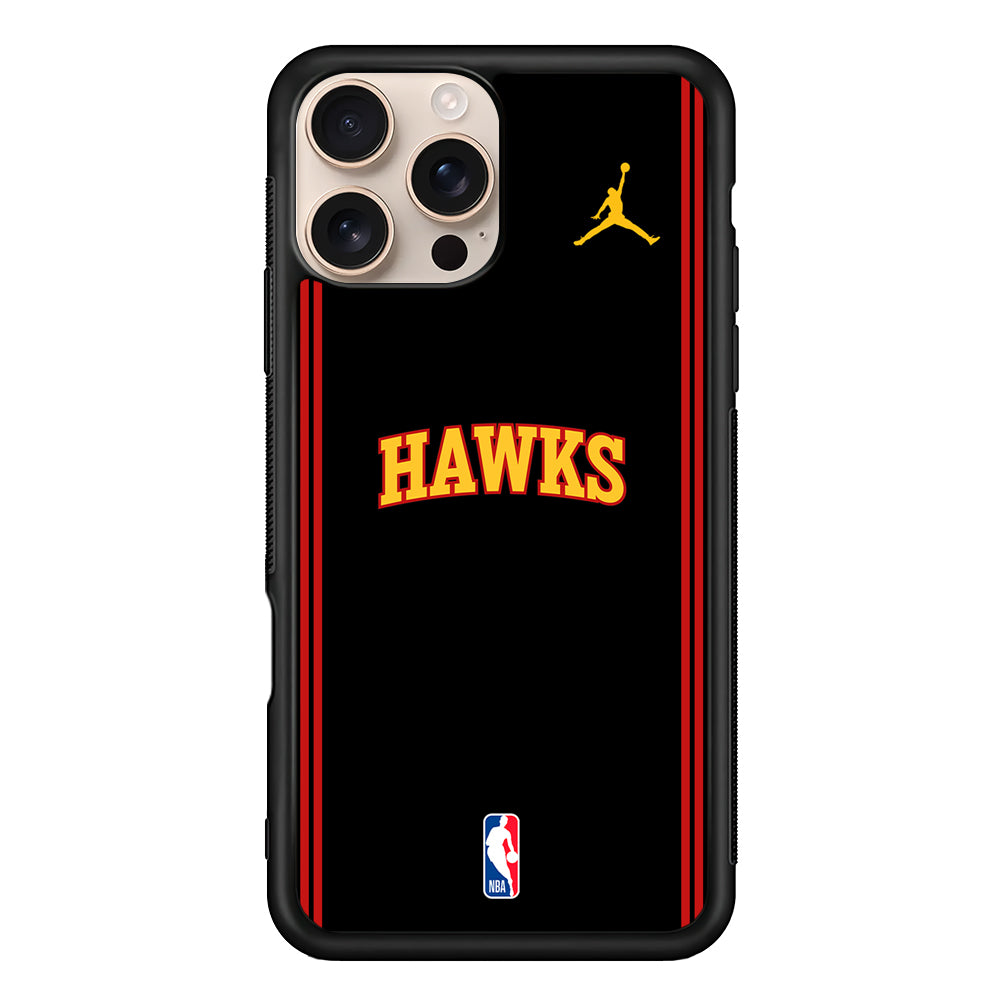 NBA Atlanta Hawks Black Jordan iPhone 16 Pro Case - Altracase