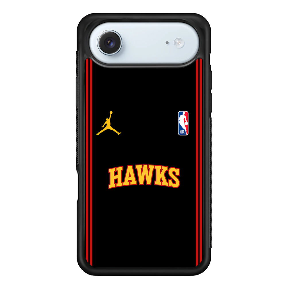 NBA Atlanta Hawks Black Jordan iPhone 17 Air Case - Altracase