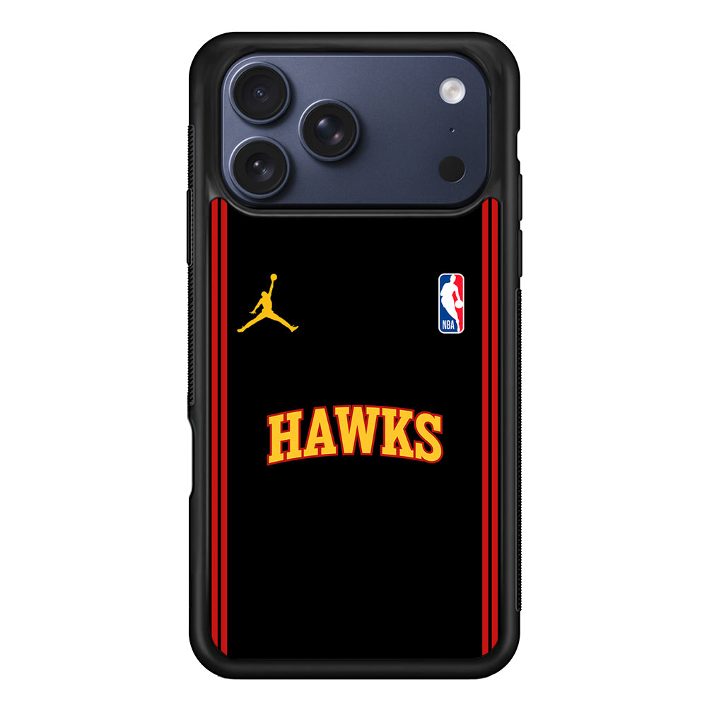 NBA Atlanta Hawks Black Jordan iPhone 17 Pro Case - Altracase